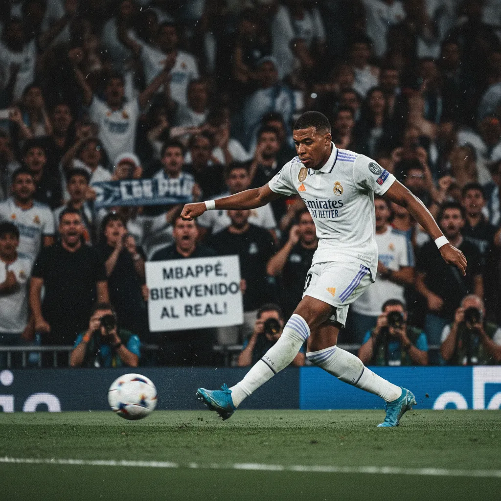 Kylian Mbappé trong màu áo Real Madrid